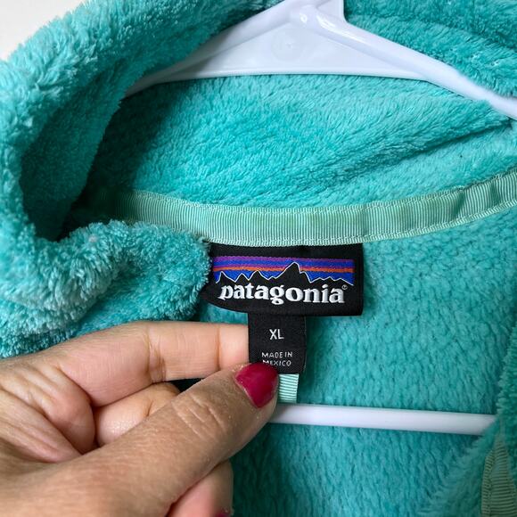 Patagonia Re-Tool Snap-T Pullover Sweater XL Turquoise Blue Turtleneck Womens - Picture 4 of 5